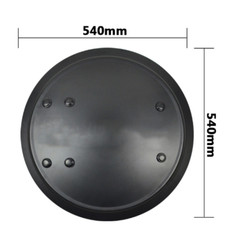 Round Metal Anti-Riot Shield Police Tactical CS Campus Security Protection Black