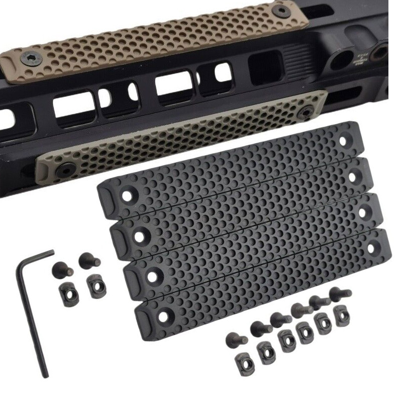 4pcs MLOK Rail Hand Protection Hunting Rail Cover Panel for M-lok System 120MM