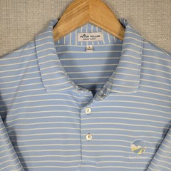 PETER MILLAR x LOST DUNES MICHIGAN Mens Large Polo Shirt Summer Comfort Golf