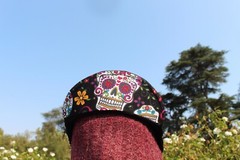 CYCLING CAP DIA DE MUERTO 100% COTTON HANDMADE IN USA S M L XL