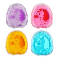 Unicorn Gel Ice Packs for Kids – 4 4.2 x 10.6 Inch, Pink, Purple, Blue, Green