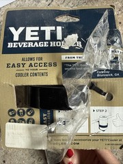 YETI Beverage Holder Black Powder Coated Stainless Steel Fit Yeti Tundra Coolers