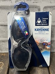 Aqua Sphere Kayenne Unisex Swim Goggles, Black/Silver w/ Smoke Lens, Compact Fit