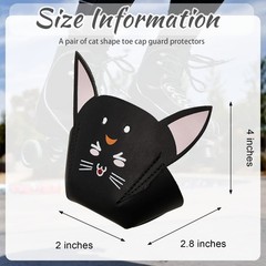 Zhanmai 2 Pieces Toe Cap Guards Protectors with Ears Artificial Leather Rolle…
