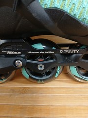 Powerslide Phuzion Xenon Arctic 80 Inline Skates Black Green Men 6 Women 7 UK 38
