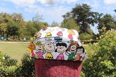 CYCLING CAP CHARLIE BROWN PEANUTS HANDMADE IN USA, NO FROM CHINA S M L