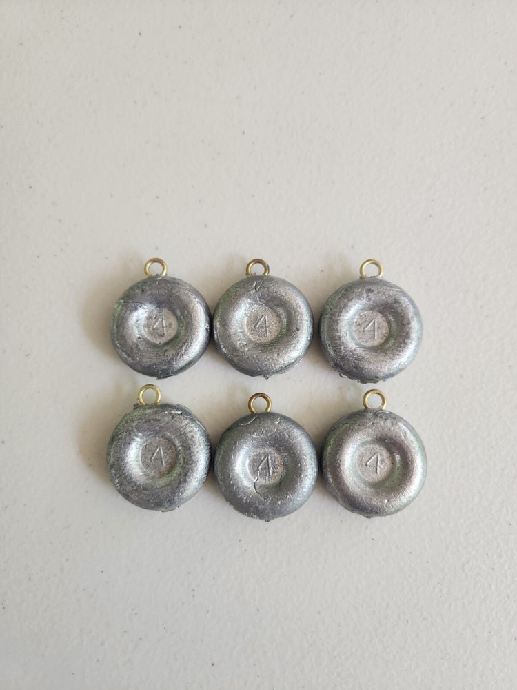 4oz round River Sinkers 25pcs.