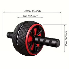 Ab Roller Wheel Core Abdominal Exercise Workout Home Gym Fitness Equipment Black