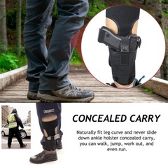 Ankle Leg Gun Holster Tactical Pistol Concealed Carry with Magazine Holder Pouch