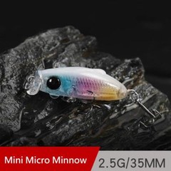 10PCS 3.5cm 2.5g Mini Micro Minnow Wobbler Lure Diving Swaying Lure Trout Bait