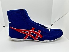 asics Boxing Wrestling Shoes Blue Red Line White 1083A001 EX-EO NEW TWR900