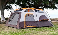 Extra Large Tent 12 Person,Family Cabin Tents,2 Bay-Windows,2 Rooms and 3 Doors