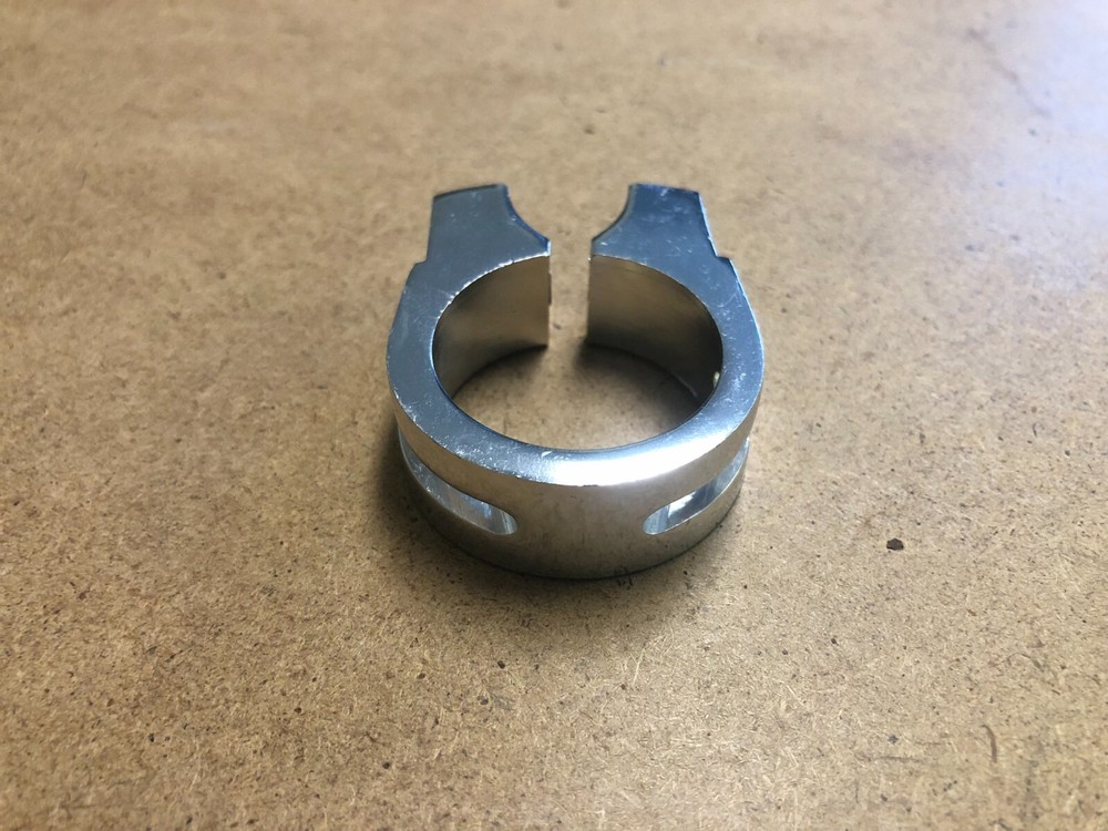 New Kalloy Bicycle Alloy Seat Post Clamp Without Bolt Shiny Silver