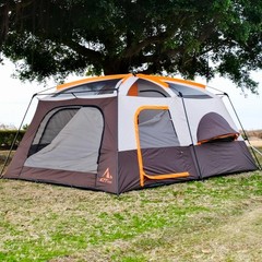 Extra Large Tent 12 Person,Family Cabin Tents,2 Bay-Windows,2 Rooms and 3 Doors