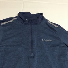 Columbia Quarter Zip Pullover Shirt Mens XS Blue Long Sleeve Performance