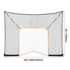 12×9 ft Hockey Lacrosse Goal Backstop Training Net Extended Coverage Net Only