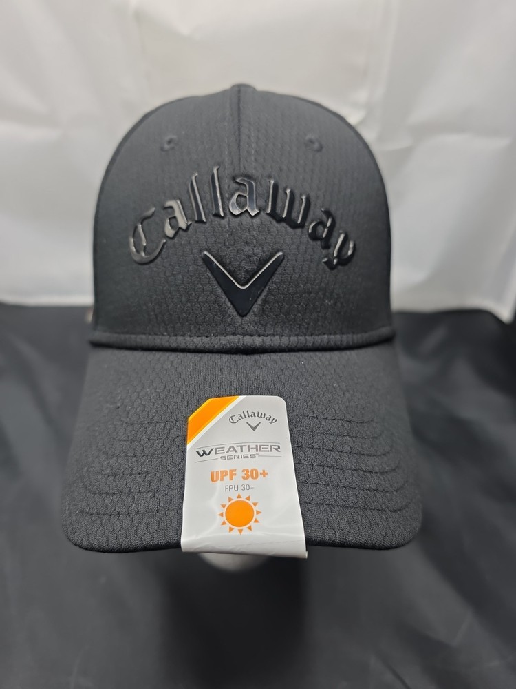 Callaway Golf Hat Liquid Font Black One Size Fits All NWT New