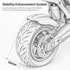 Electric Scooter up to 25Mph 35Miles Disc Brakes with EABS Fingerprint Unlock