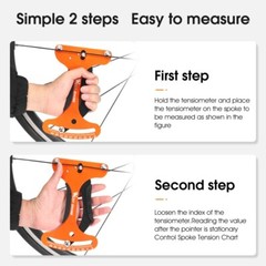 WEST BIKING Bike Spoke Tension Meter Measure Bicycle Wheel Repair Tool Orange