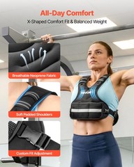 VEVOR 11-20lb Adjustable Weighted Vest for Men Women Strength Training Running
