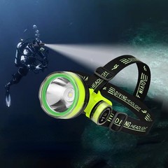 100m Diving Head Lamp Rechargeabl Waterproof Diving Flashlight Camping Fishing