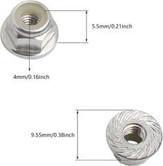 12mm Wheel Hex Hubs Drive Adapter 5mm Thick & Flange M4 Lock Nuts Aluminum fo…