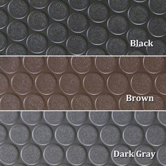 Coin Grip 4 Ft. X 9 Ft. Black Commercial Grade PVC Flooring