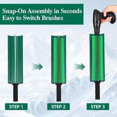 Ski Snowboard Roto Brush Kit with Quick-Change Axle 2 Professional Brushes: H…