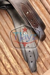 USA SELLER 44/45 Cal Holster Gun Belt Drop Loop 100% LEATHER Western RIG SASS