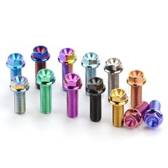 M8 Titanium Bolts Flange Head Hex Screw Grade 5 Fastener 15 20 25 30 35 40 45 55