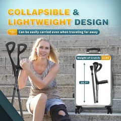 BeneCane Forearm Canes Lightweight Arm Crutch Adjustable Ergonomic Comfortabl…