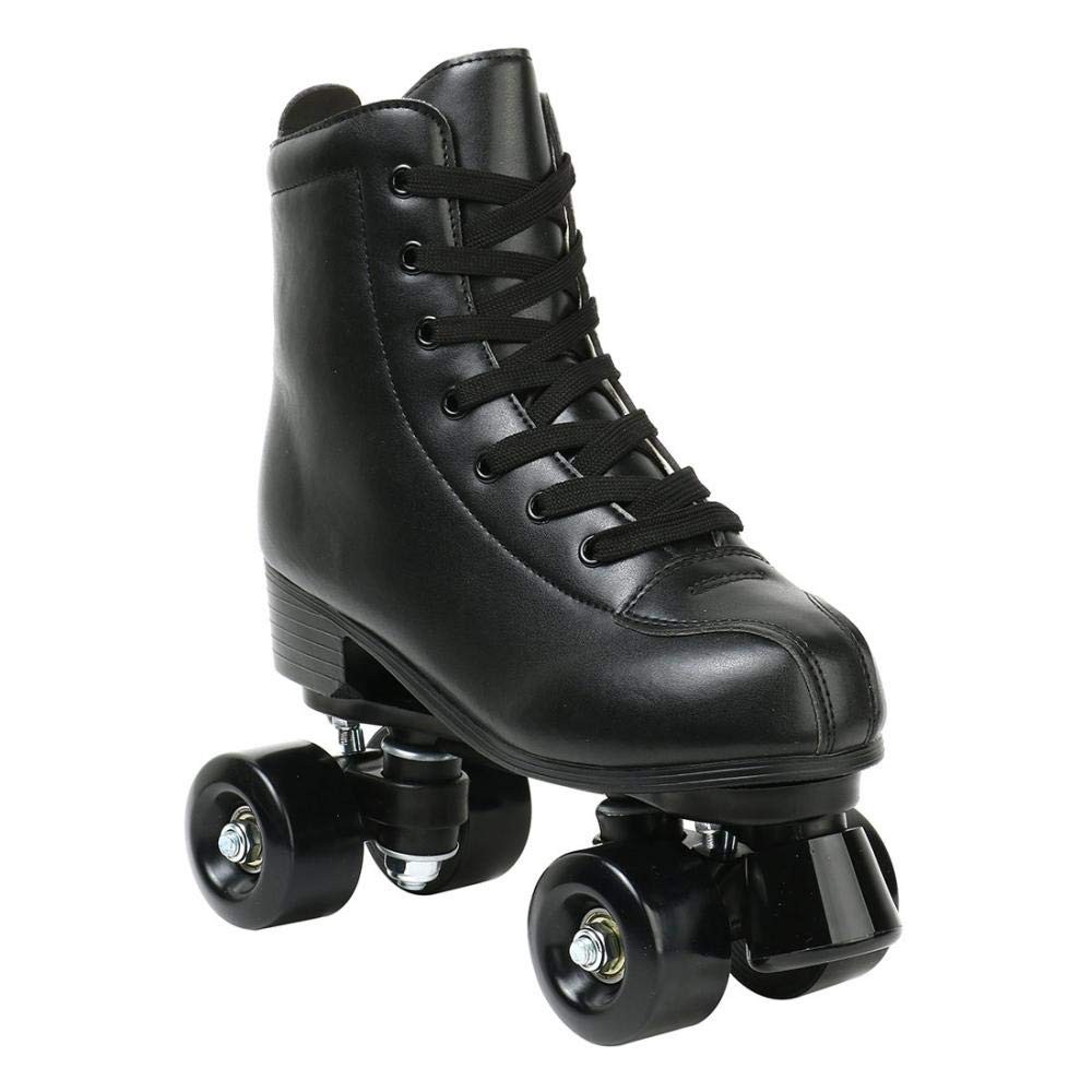 Womens Roller Skates Light Up Wheels, Artificial Leather Adjustable Double Ro…