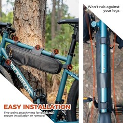 Qunature Bike Frame Bag Waterproof Under Tube Bag 3.5-5 L with Hydration Opening