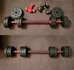 Adjustable Dumbbells, 10/20/ 30/ 40KG (23/44/67/89LB) 2IN1 SET – PVC AND CEMENT
