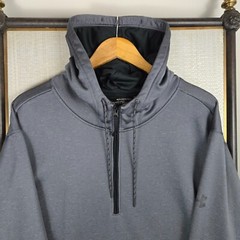UNDER ARMOUR Size 4XL 1/2 Zip Fleece Lined Hooded Sweatshirt Hoodie ColdGear