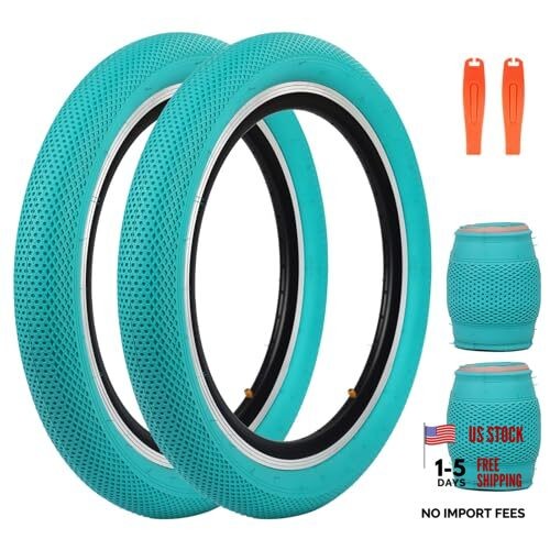 Bike Tire 20 inch Kids Bike Tire 20 x 2.4 inch 20 x 2.4 inch – 2 Tires Cyan