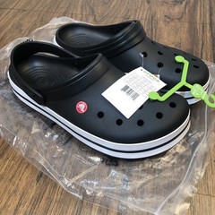 Clogs Crocs Crocband Black Mens 12 – 11016 001 Brand New in Plastic Bag