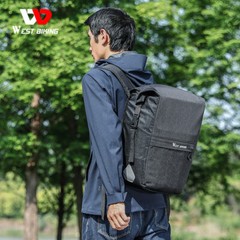 WEST BIKING Bike Single Pannier Bag Bicycle Trunk Bag Rear Rack Pack Bag 17L