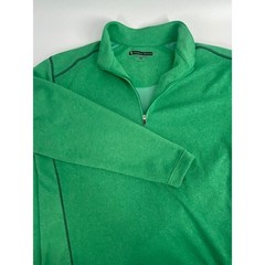 Pebble Beach Performance 1/4 Zip Bright Green Activewear/ Golf Pullover Size M