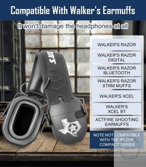Upgraded Gel Ear Pads for Walker&rsquo;s Razor Earmuffs, Comfortable and Soft Replacem