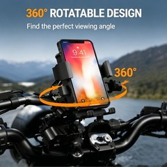 360° Motorcycle Phone Holder Bicycle Anti-Shake Handlebar Mount Holder USA
