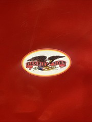 Flexible Flyer 26” Steel Metal Snow Disc Saucer Sled, Red Plastic Handle Used