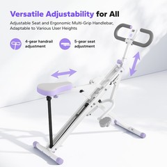 MERACH R07 2in1 Rowing Machine Squat Exercise Gym Equipment Abs Fitness Trainer