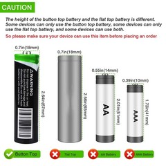 1-100x Button Top 3000mAh Battery 3.7V Rechargeable Batteries Cell f/ Flashlight