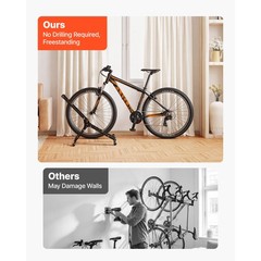 Uimoso Foldable Freestanding Bike Storage Rack for Garage and Home Use