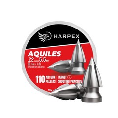 Harpex Aquiles .22 ( 5.5mm) Cal Airgun Pellets 20.1gr Pointed Arrowhead Lead