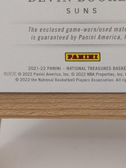 2021 Panini National Treasures Devin Booker Game Used Patch /25