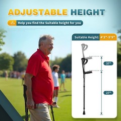 BeneCane Forearm Canes Lightweight Arm Crutch Adjustable Ergonomic Comfortabl…