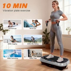 Vibration Plate-200 Speeds,10 Modes,5 bands,330lb-Home Fitness,Weight Loss