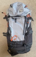 New High Sierra Pathway 50 Hiking Backpack 50L Grey Nylon, Padded Straps READ